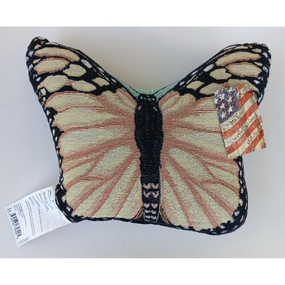 Manual Woodworkers and Weavers Yellow Butterfly Pillow Tapestry Jacquard